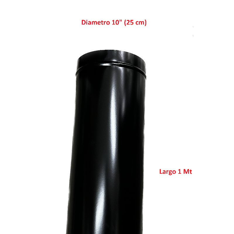 Conducto Diametro 25 Cm Negro Chimenea Parrilla Hogar