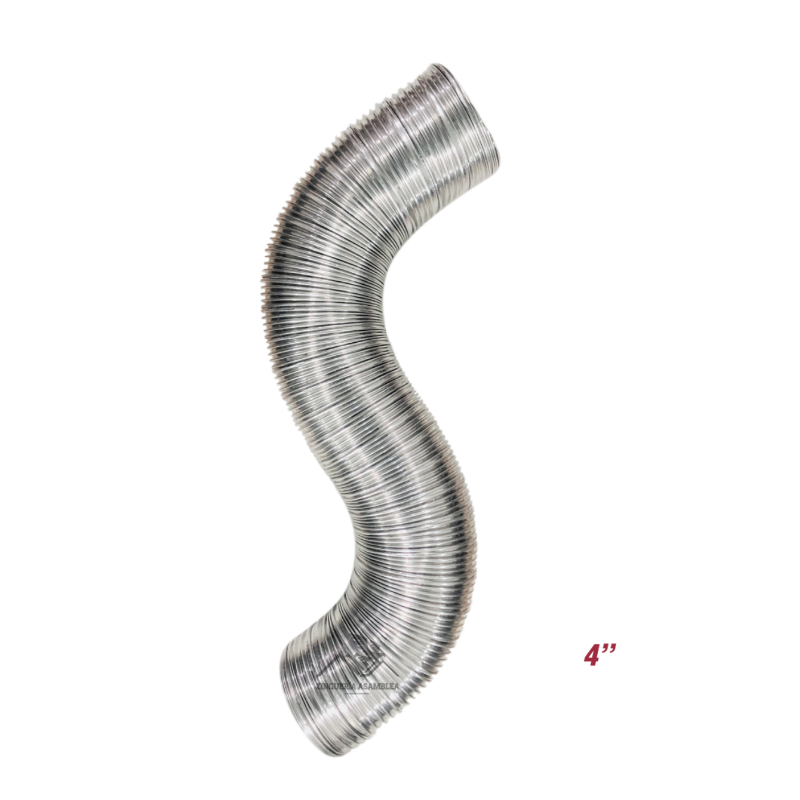 Caño Flexible Aluminio 4 Pulgadas X 2 Mt